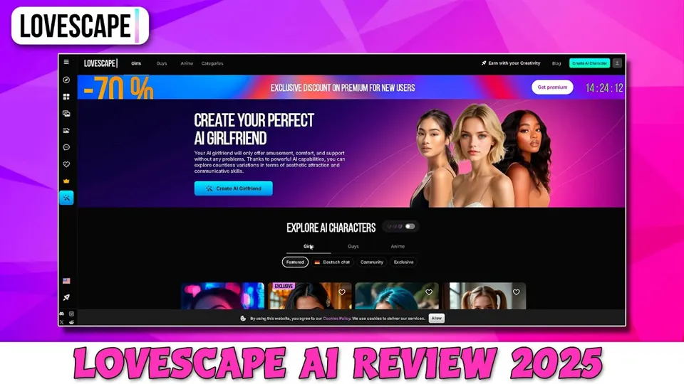Review de Lovescape em vídeo: miniatura de “Lovescape Ai Review - Best Ai Chatbot No Filter 2025” (canal How To PC)