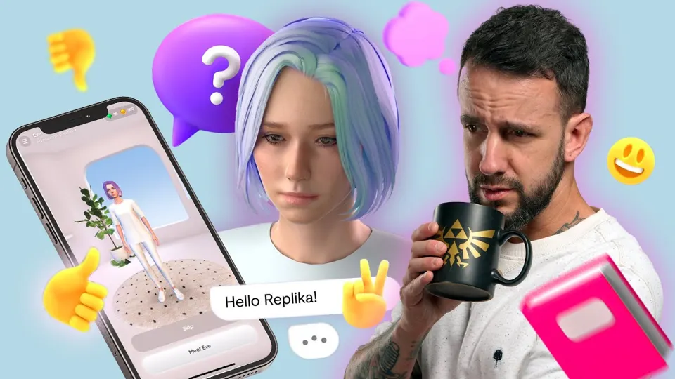 Review de Replika em vídeo: miniatura de “Je teste une IA qui utilise mes données personnelles (Replika)” (canal Petit Alex)